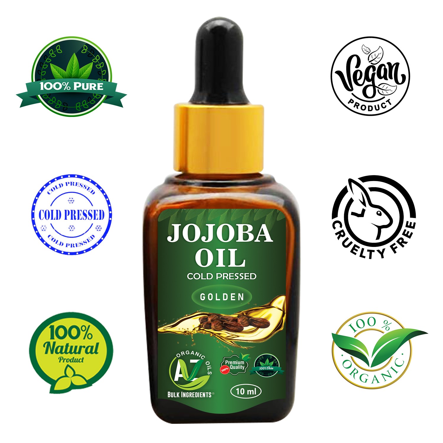 JOJOBA OIL- VIRGIN ORGANIC - AZ Organic Oils 100% Natural Essential