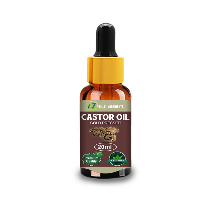 Castor Oil 20ml front Castor Oil- Cold Pressed - Image 1